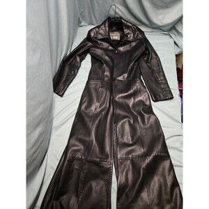 North Beach Leather Black Trench Coat